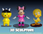 sculpt 3d models of characters