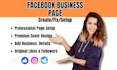 create and setup facebook business page