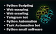 do web scraping bot, task automation and python scripting bot, data extraction