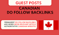 publishing canada do follow backlinks on canadian blogs