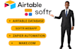 setup fix make com automation zapier made com api integration airtable softr