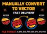 do manual vector tracing or convert image to vector quickly