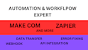 setup make com integration, zapier, make com automation