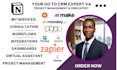 virtual assistant notion makecom asana monday crm zoho crm zapier trello clickup