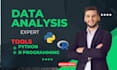 do any kind of data analysis projects in python and r programming