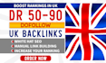 build 100 high authority UK dofollow seo backlinks service, link building