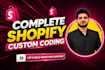 do shopify custom coding, shopify bug fix and custom theme shopify developer