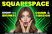 build a professional squarespace website design and redesign