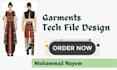 create garments tech packs as documents