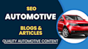 write automotive, car, and bike blogs and articles