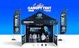 design canopy tent, feather flag, backdrop banner,