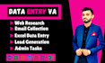 do urgent data entry VA, admin tasks, email collection, and data collection