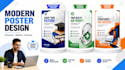 design modern educational ,medical and business posters