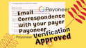 email correspondence with your payer payoneer