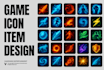 design 2d game items, skill icons, and UI elements in my unique style