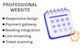 build event booking website, ticket booking, booking website