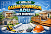 do garage conversion, adu, and deck blueprints