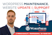 do wordpress maintenance, website update and support