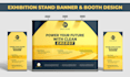 design exhibition stand banner, backdrop, and booth design