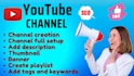 create youtube channel setup and branding