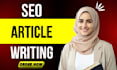 do SEO article writing, blog post writing and content writing