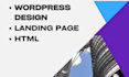 create wordpress website with landing page and elementor