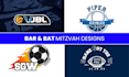 design bar bat mitzvah logo with invitation design