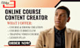 create online course content, course video, ppt, kajabi course website promotion
