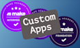 update or create a custom app on make, integromat