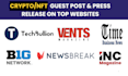 do crypto promotion guest post, nft, crypto press release on top media