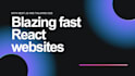 build blazing fast react websites with next js and tailwind CSS