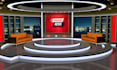 create 3d news and studio set design for your visual needs