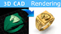 design high quality 3d jewelry cad in rhino for casting and realistic rendering