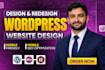 design business wordpress website, landing page using divi or elementor