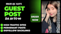 publish 100 guest post on 90 da dofollow website