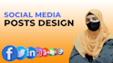 create 10 unique social media posts design
