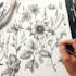 design elegant botanical illustration composition