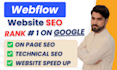 do website SEO optimization onpage technical webflow