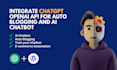 integrate chatgpt openai API for auto blogs and ai chatbot in wordpress website