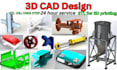 3d cad part design, 3d print part, product design, sheet metal, solidworks, stl