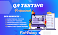 do expert QA manual testing, reviews for your software, app, website, and game