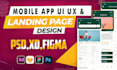design mobile app UI UX design, wireframe figma prototype