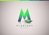 create a modern geometric 3d logo with polygon elements