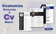 be your designer and professional CV maker