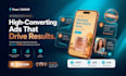design trendy ad creatives for meta ads, instagram posts, and google ads