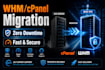 migrate cpanel whm server to new vps with zero downtime