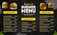 do a modern design menu, restaurant food menu