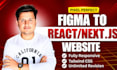 convert figma to responsive react or next js website with tailwind css