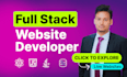 do custom ai website development as full stack developer, front end developer