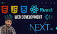do frontend web development in HTML, CSS, javascript, ts, react and next